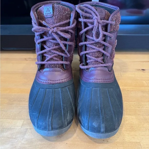 Kamik Snow Duck Boots Purple Size 6 Lace Up Heat MX Waterproof Marled - Picture 2 of 8